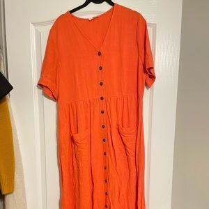 Orange creek, XL, salmon dress